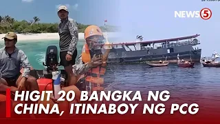PCG, pinaalis ang Chinese militia vessel, 24 bangka sa Kota Island