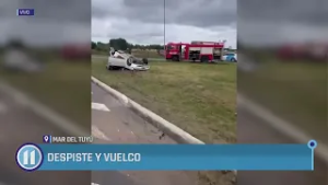 ?⚠️ Despiste y vuelco en el ingreso a Mar del Tuyú