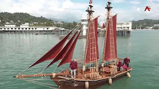 Presentation of the "Azeg" schooner in Sukhum