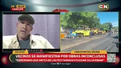 Vecinos se manifiestan por obras inconclusas y exigen respuestas