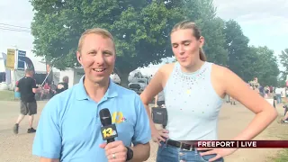 Derek Bayne interviews Whitney Sullivan at the Stephenson Co. Fair