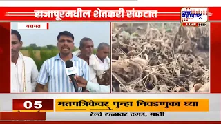 Hingoli : पावसाअभावी सोयाबीन वाळून गेले; राजापूरमधील शेतकरी संकटात | Marathi News