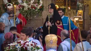 მარიამობის დღესასწაულზე ღვთისმშობლის მიძინების სიონის საკათედრო ტაძარში განსაკუთრებული ხალხმრავლობაა