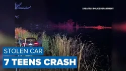 Stolen vehicle crashes into Sabattus pond; 7 teens arrested