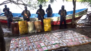 Blow to drug trafficking: Naval Force seizes drugs in operation in Chinandega
