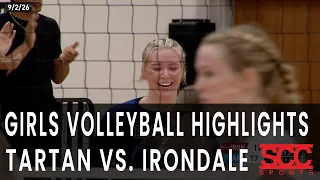 Highlights - HS Girls Volleyball Tartan vs. Irondale - September 2, 2026