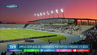 Extensive police deployment in Rancagua for the O’Higgins versus Boca Juniors match