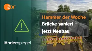 Bridge renovated, now needs rebuilding | Blunder of the week from 09/26/2026 | ZDF