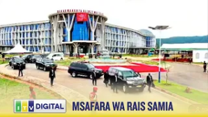 ULINZI IMARA RAIS SAMIA AKIWASILI HAFLA YA UZINDUZI MAKAO MAKUU ULINZI WA TAIFA