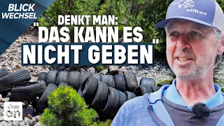 Reifen, Socken, Einkaufswagen: Was Menschen am Berg wegwerfen | BLICKWECHSEL