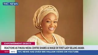 Reactions As Tinubu Media Centre Shares AI Image Of First Lady Selling Akara