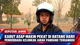 KABUT ASAP MAKIN PEKAT DI BATANG HARI! PENGENDARA KELUHKAN JARAK PANDANG TERGANGGU