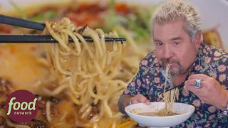 Guy Fieri Tries Epic 20 Hour Broth Ramen In Calgary | Diners, Drive-Ins, And Dives