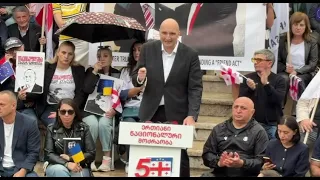 სიტყვით გამოსვლები "ნაციონალური მოძრაობის" აქციაზე, რომელიც რიყის ტერიტორიაზე გაიმართა