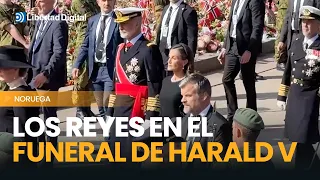 Los reyes de España asisten al funeral de Harald V