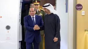 استقبله رئيس الدولة.. الرئيس المصري يصل البلاد