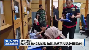 SUMSEL HARI INI - KANTOR BANK SUMSEL BABEL MARTAPURA DIGELEDAH