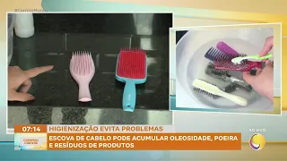9 HAIRBRUSHES CAN ACCUMULATE OIL, DUST