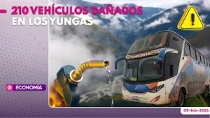 210 vehículos dañados en Los Yungas