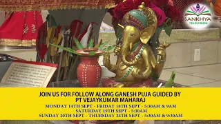 Ganesh Utsav Follow Along Puja Item List 2026 - Puja Guided by Pt Vejaykumar Maharaj of Florida