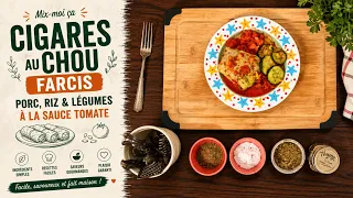 Mix-moi ça: Cigares au Chou Farcis | Porc, Riz & Légumes à la Sauce Tomate