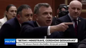 “BETIMI I MINISTRAVE, CEREMONI QESHARAKE”/ Kreu i PD akuzon Ramën dhe Ballën, thirrje për protestë