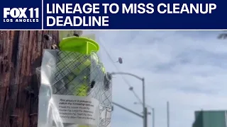 Crews  to miss Lineage warehouse cleanup deadline