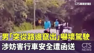 男「突從路邊竄出」嚇壞駕駛　涉妨害行車安全遭函送｜華視新聞 20260303 @CtsTw