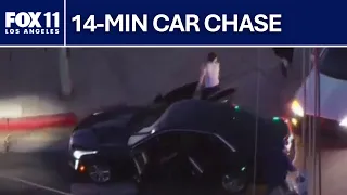 Dramatic police chase breaks out in San Fernando Valley