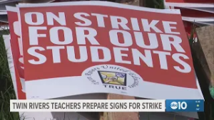 Twin Rivers Teachers rally, assemble 1,700 signs ahead of possible walkout