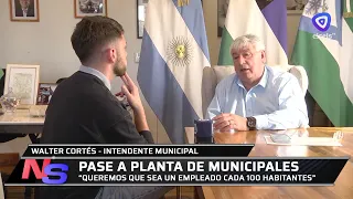 "We want one municipal employee for every 100 residents," says Walter Cortés