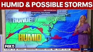 DC weather: Humid Friday with afternoon and evening storm chances