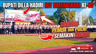 BUPATI DILLA HADIRI HUT BHAYANGKARA KE 80, TEGASKAN SINERGI PEMDA DAN POLRI