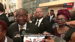Ramaphosa pays tribute to the late COPE president, Lekota
