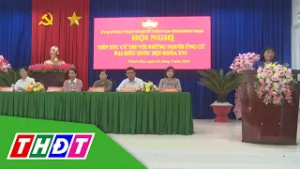 Ứng cử viên đơn vị bầu cử số 4 tiếp xúc cử tri tại phường Thanh Hòa | THDT