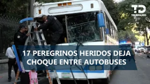 Choca camión de peregrinos provenientes de Toluca en avenida Constituyentes; reportan 17 lesionados