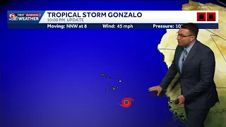 Tropical storm Gonzalo forms in the Atlantic