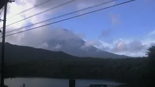 西湖ライブカメラ タイムラプス映像（2026年8月16日） 提供：UTYテレビ山梨