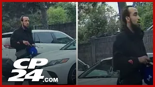 Police release photo of suspect wanted for a double stabbing in Mississauga