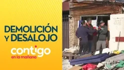 El DESALOJO Y DEMOLICIÓN de casa foco de delincuencia en La Cisterna - Contigo en la Mañana