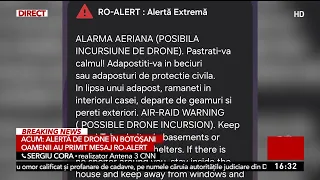 Drone alert in Botoșani. Residents received an RO-Alert message