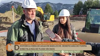 Histórica obra de agua en Bariloche: beneficiará de forma directa a más de 75.000 vecinos