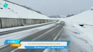 Yollarda buzlanma müşahidə olunur | Canlı Yayım