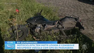 Rideshare motorcycle driver robbed and has bike stolen by criminals