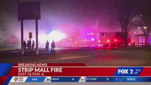 Crews respond to overnight fire at strip mall in East Alton