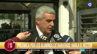The rector addressed the controversy over foreign students