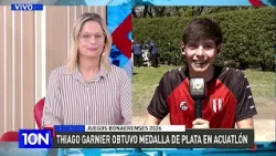 MOBILE REPORT BONAERENSE GAMES THIAGO GARNIER WINS SILVER MEDAL IN AQUATHLON