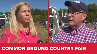 Hannah Pingree and Matt Dunlap campaign at Common Ground Fair Maine