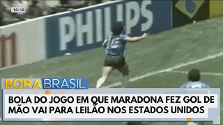 Maradona's "Hand of God" match ball auctioned for $2.6 million in the US | Bora Brasil