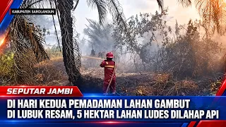 5 HECTARES OF PEATLAND CONSUMED BY FIRE BY THE SECOND DAY OF EXTINGUISHING EFFORTS IN LUBUK RESAM